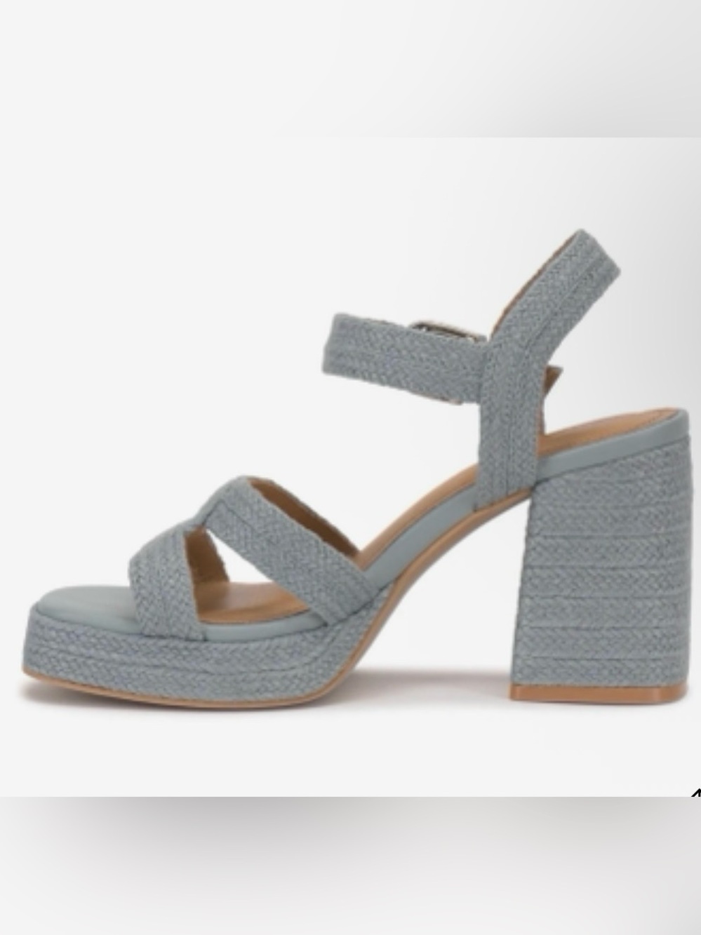 Crown Vintage Light Blue Woven Platform Sandal